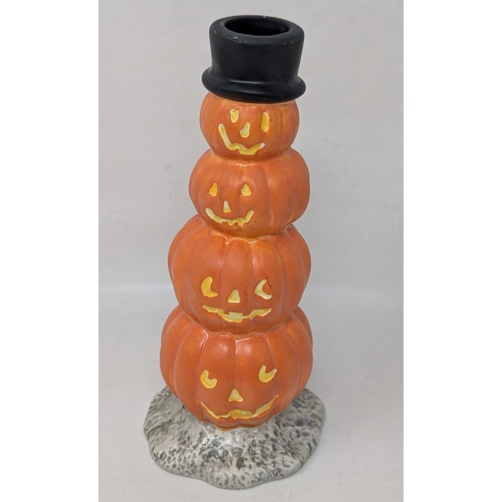 Vintage 90s Sakura Halloween Ceramic Candle Holder Pumpkin Jack-O-Lantern Cute‎